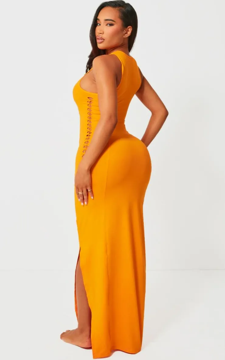 Shape Soft Sculpted Cut Out Side Maxi Dress-PrettyLittleThing