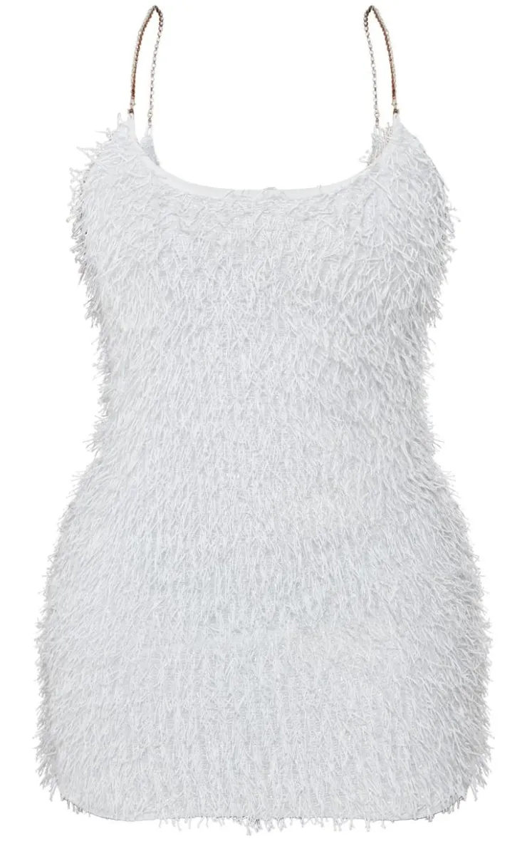 Shape Glitter Textured Diamante Strap Bodycon Dress-PrettyLittleThing Best