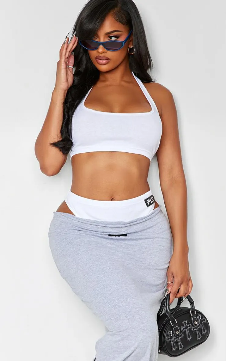 PrettyLittleThing Bralets*Shape Ribbed Halterneck Bralet