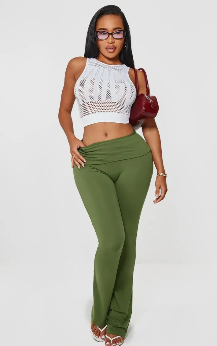 Shape White Textured Seamless Thicc Sleeveless Crop Top