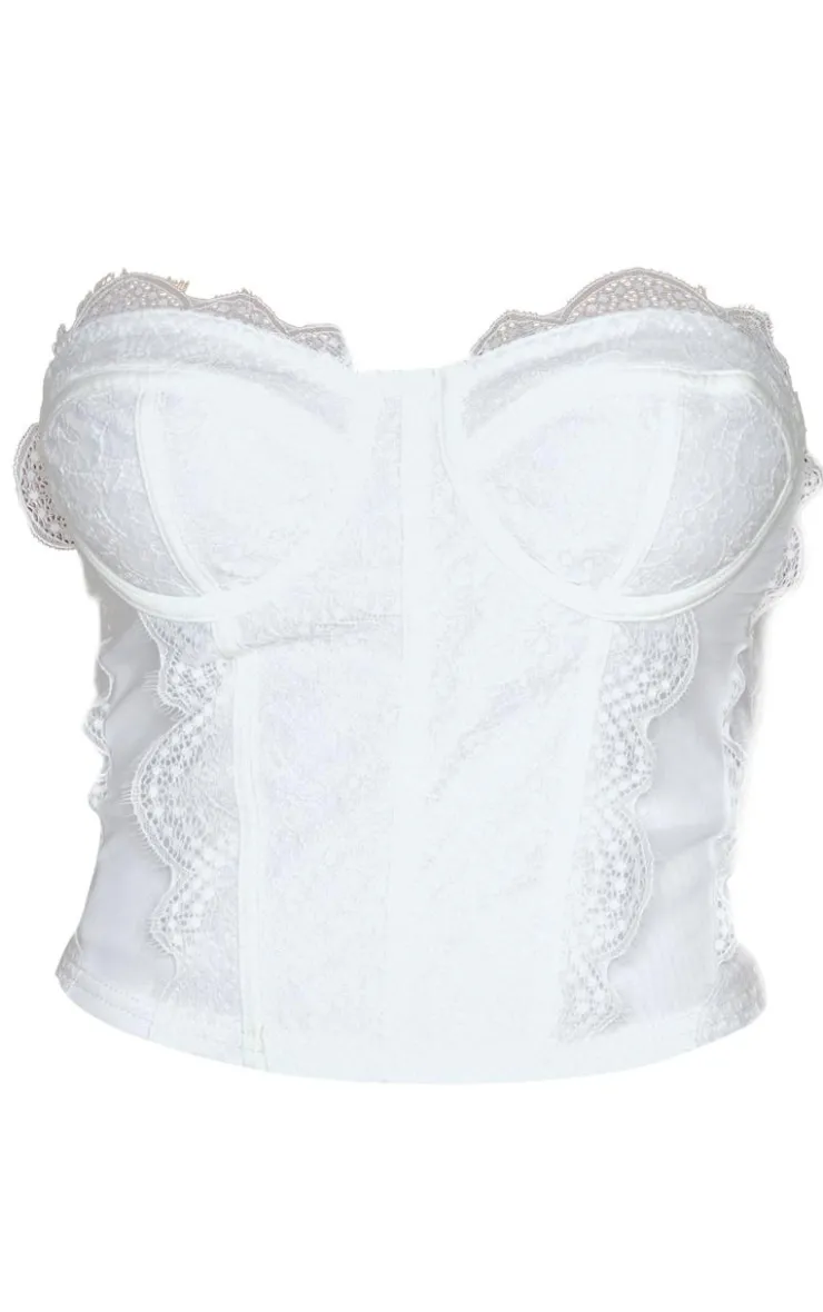 PrettyLittleThing Corsets*Shape Woven Lace Bandeau Corset