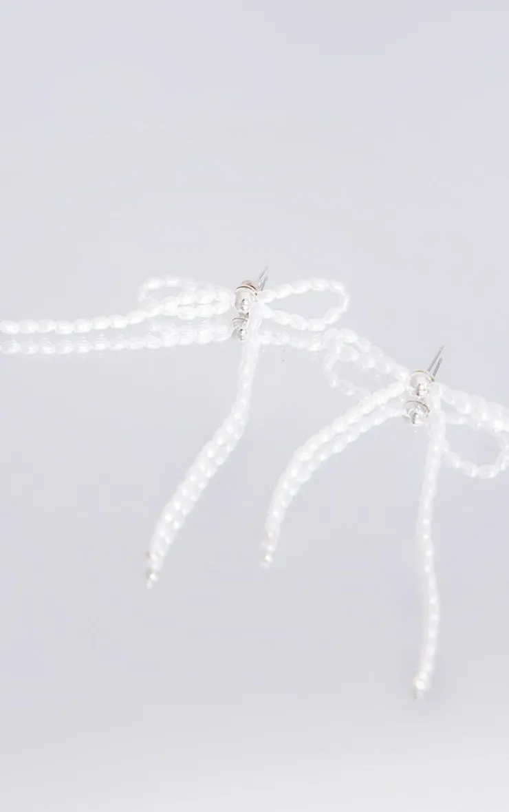 PrettyLittleThing Statement Earrings*Beaded Bow Tassel Earrings