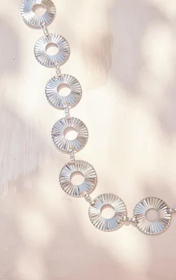 PrettyLittleThing Chain Belts*Textured Chain Circle Belt
