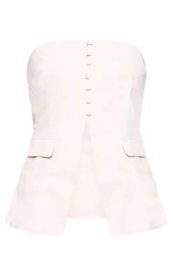 PrettyLittleThing Corsets*Button Up Split Hem Longline Corset