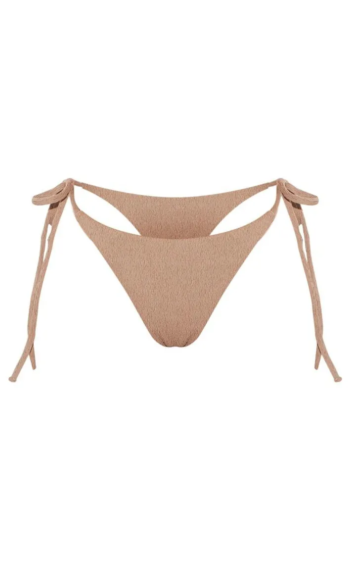 Stone Mini Crinkle Tie Side Bikini Bottoms