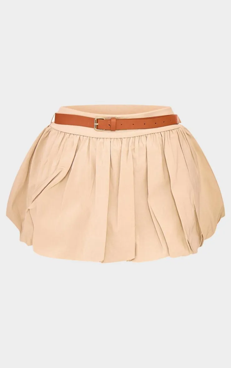 Clearance PrettyLittleThing Stretch Woven Belt Strap Detail Top Stone