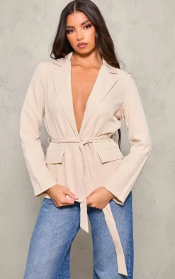 Stone Tie Up Blazer