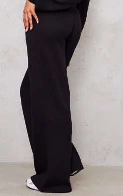 PrettyLittleThing Tall High Waisted Wide Leg Sweatpants Black