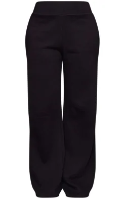 PrettyLittleThing Tall High Waisted Wide Leg Sweatpants Black