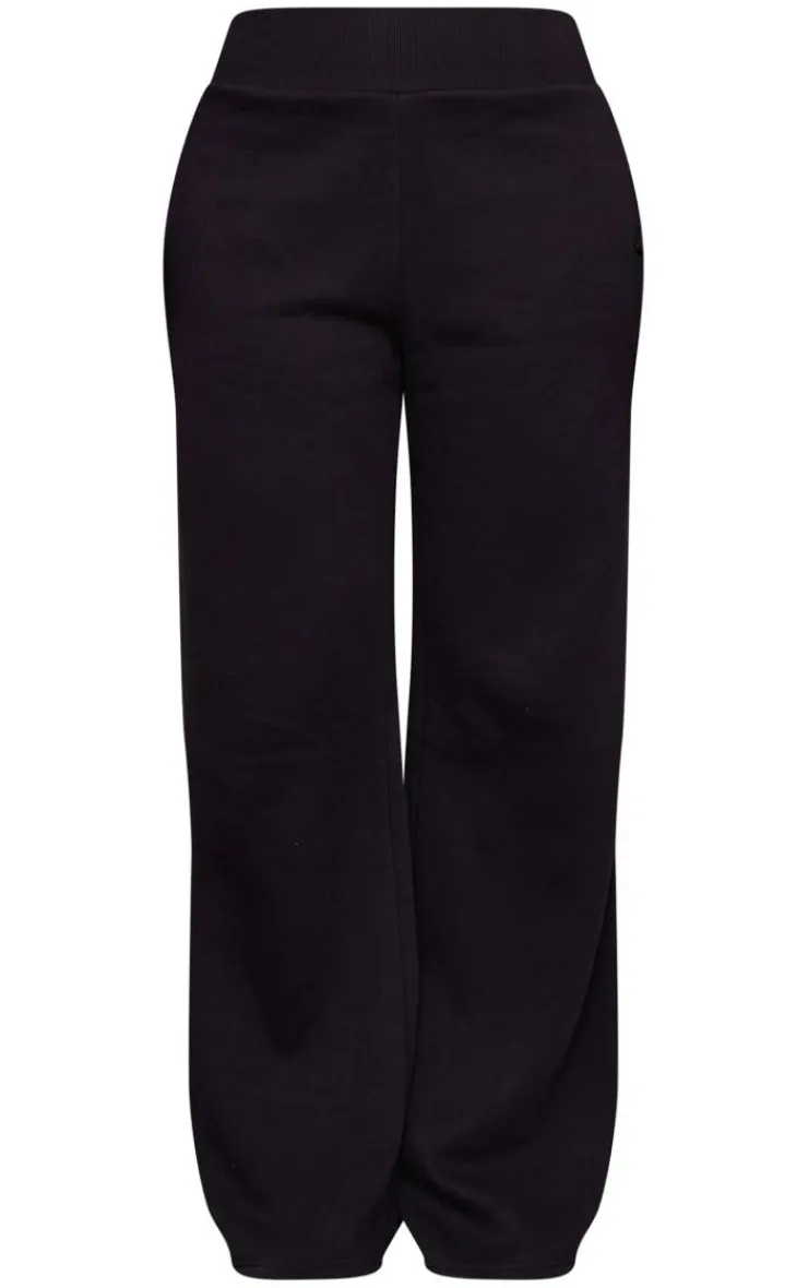 PrettyLittleThing Tall High Waisted Wide Leg Sweatpants Black