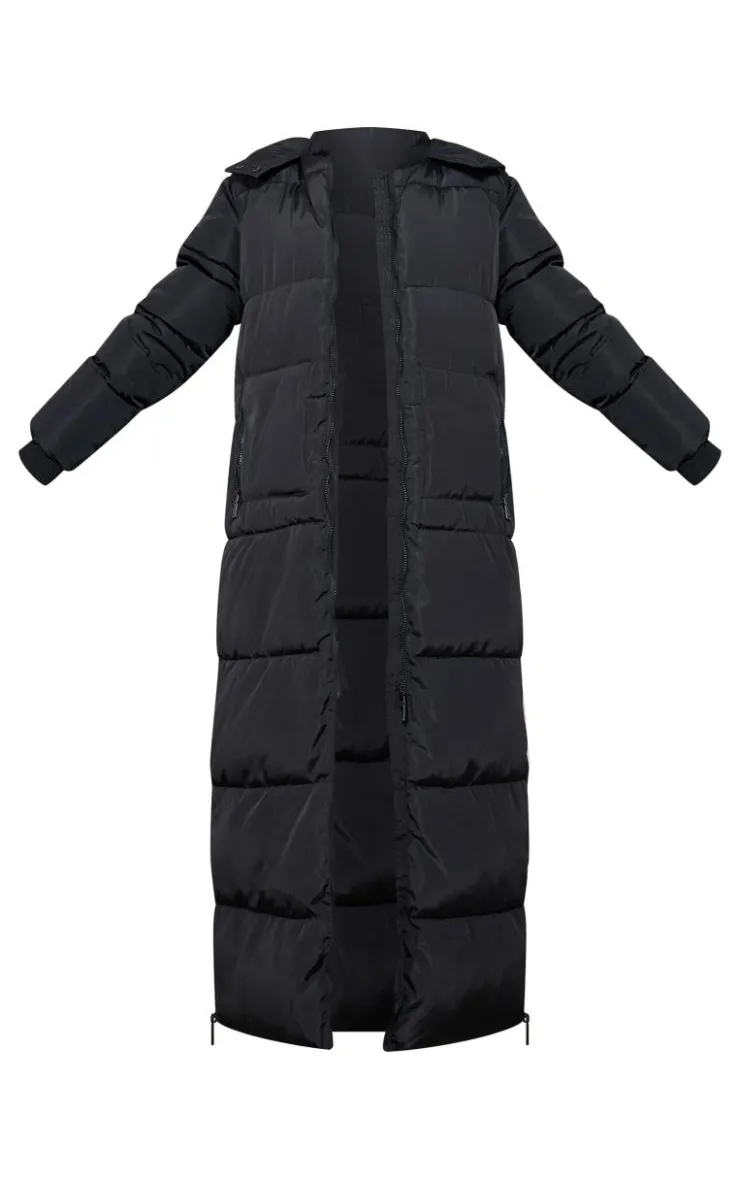 PrettyLittleThing Puffer Jackets*Tall Maxi Longline Hooded Puffer Coat