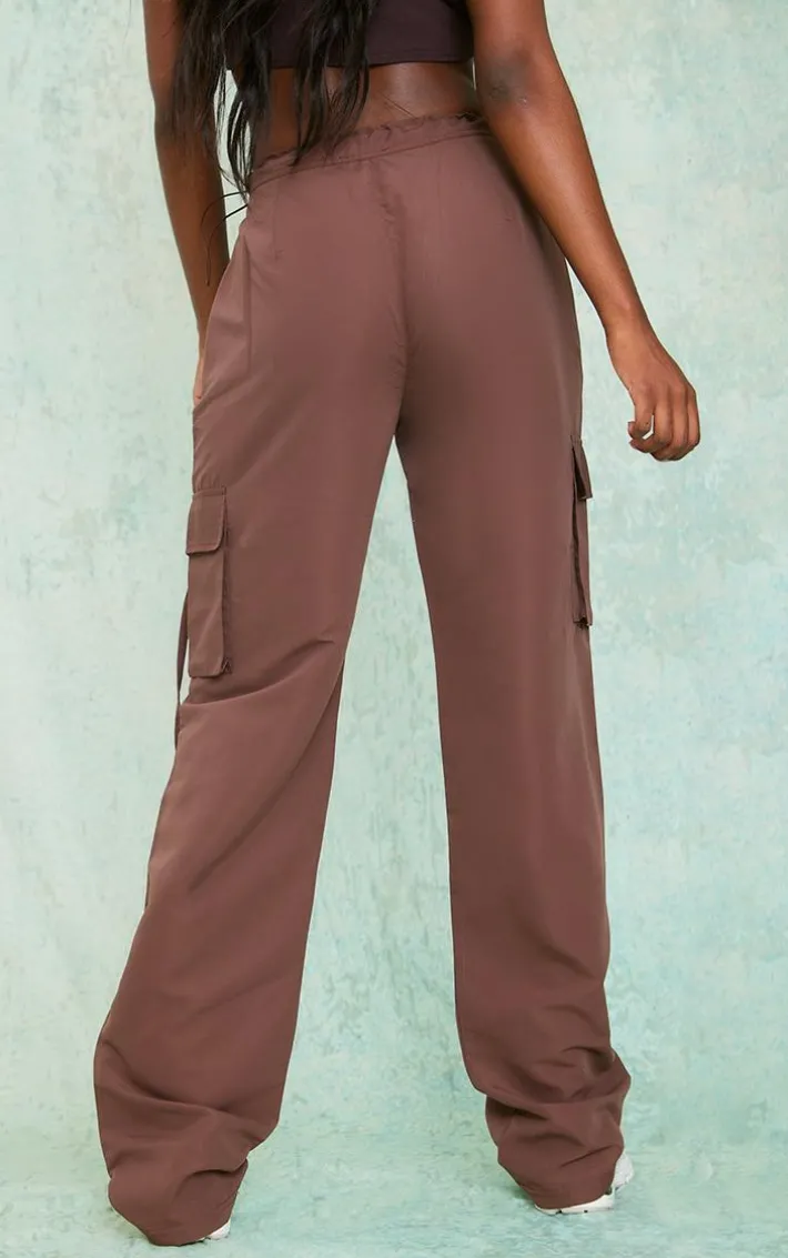 Tall Chocolate Brown Lightweight Shell Low Rise Cargo's