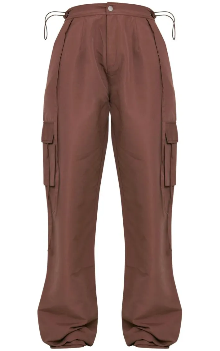 Tall Chocolate Brown Lightweight Shell Low Rise Cargo's
