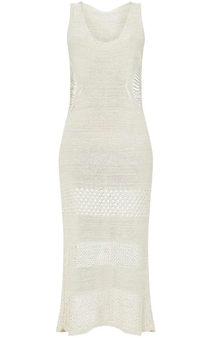 Tall Crochet Plunged Maxi Dress-PrettyLittleThing Best