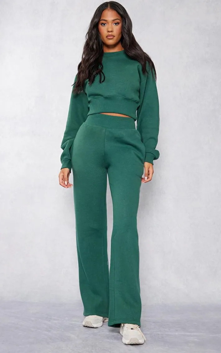Tall Green Cropped Sweatshirt