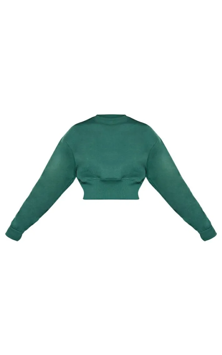 Tall Green Cropped Sweatshirt