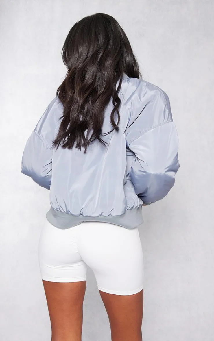 PrettyLittleThing Bomber Jackets*Tall Oversized Zip Up Bomber Jacket