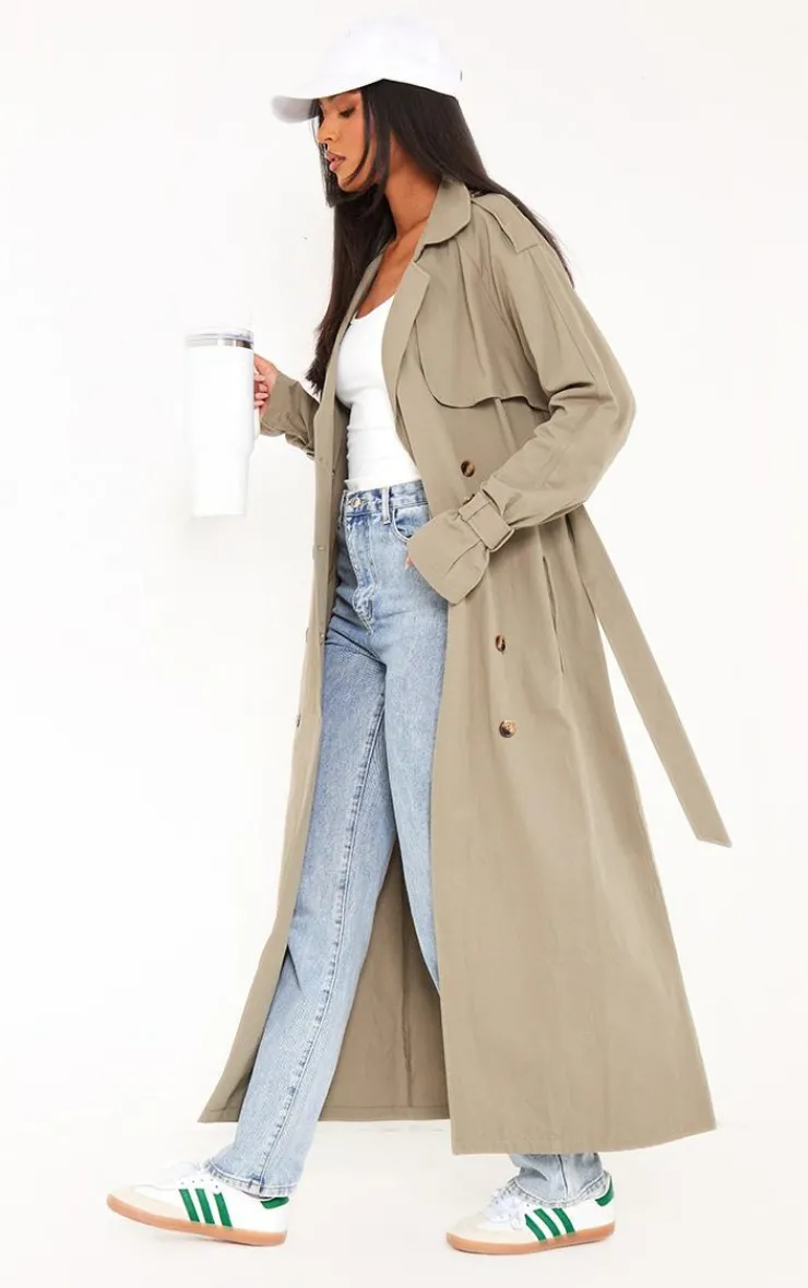 PrettyLittleThing Trench Coats*Tall Panel Detail Belted Trench Coat