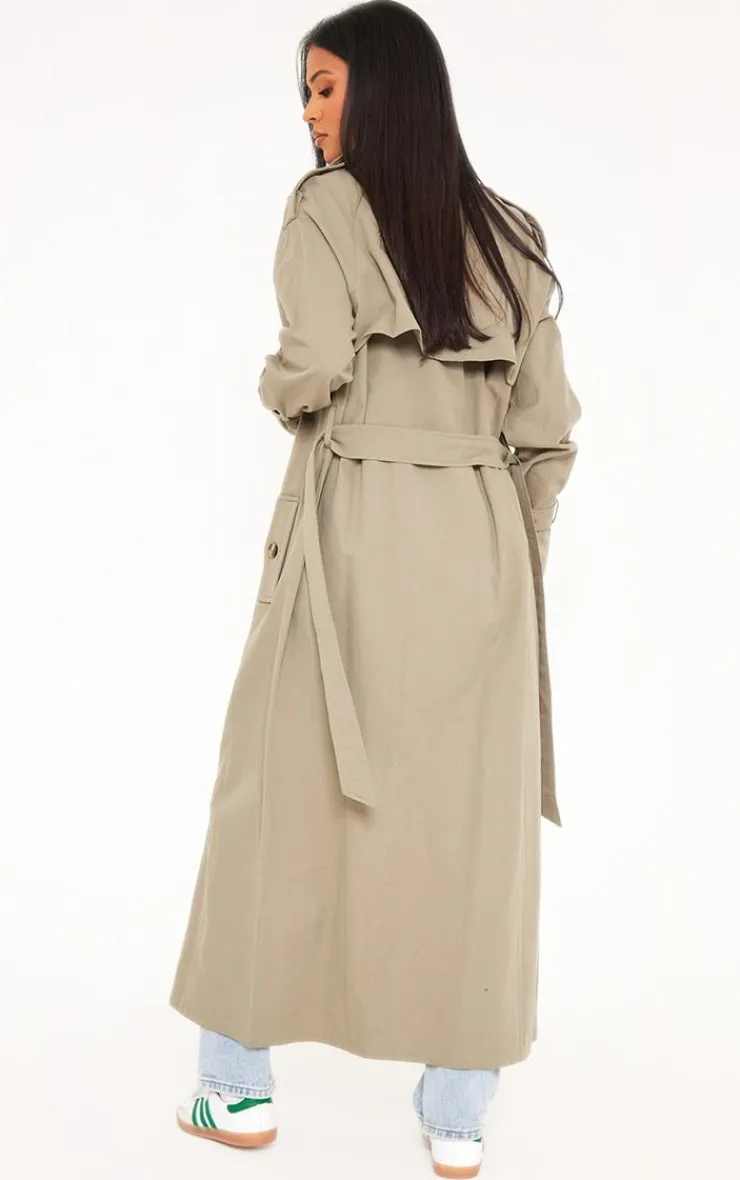 PrettyLittleThing Trench Coats*Tall Panel Detail Belted Trench Coat