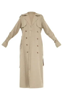 PrettyLittleThing Trench Coats*Tall Panel Detail Belted Trench Coat