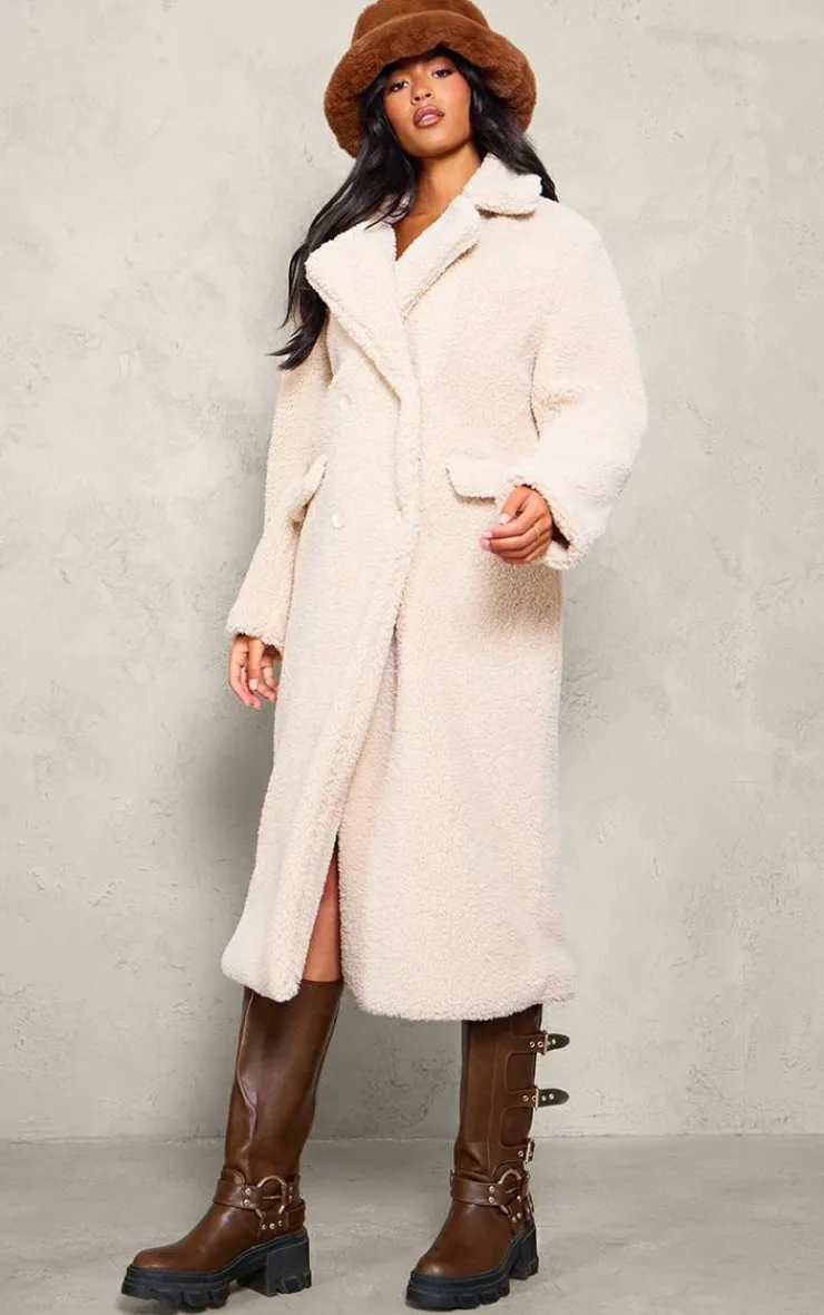 PrettyLittleThing Winter Coats & Jackets*Tall Longline Borg Coat