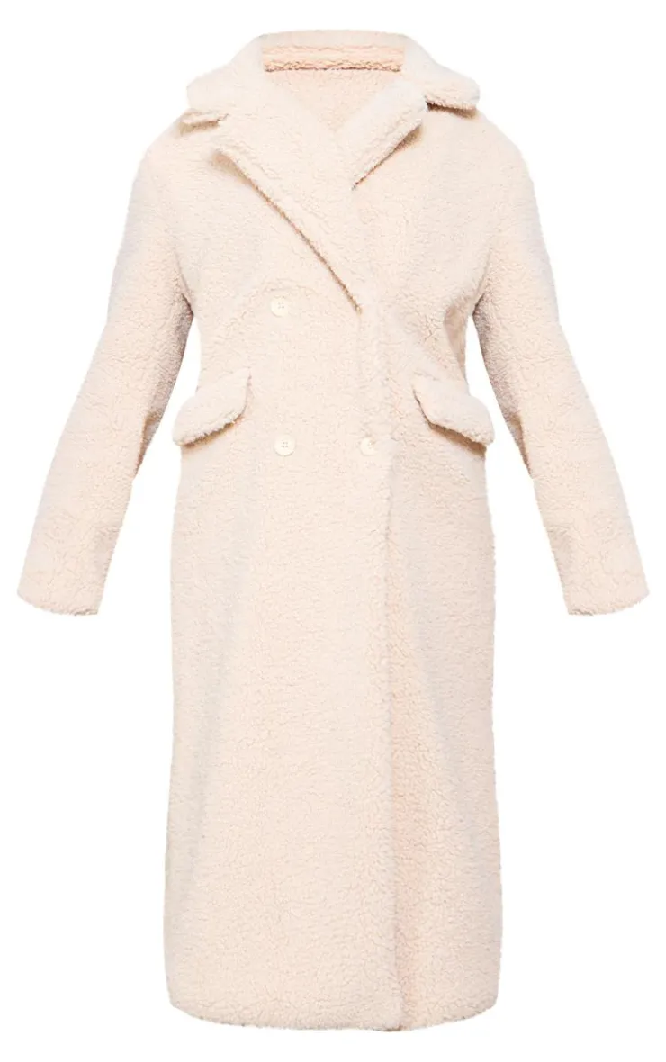 PrettyLittleThing Winter Coats & Jackets*Tall Longline Borg Coat
