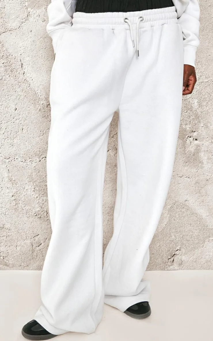 Clearance PrettyLittleThing Tall Double Waistband Wide Leg Sweatpant White