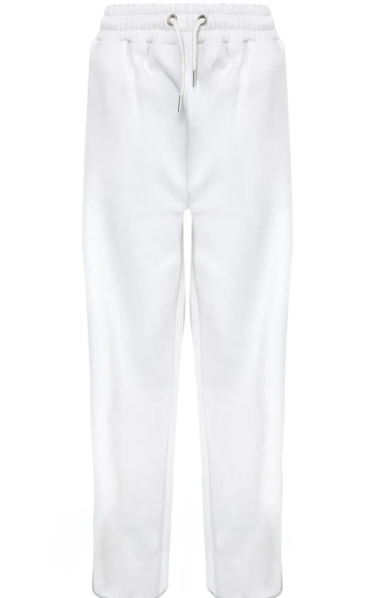 Clearance PrettyLittleThing Tall Double Waistband Wide Leg Sweatpant White