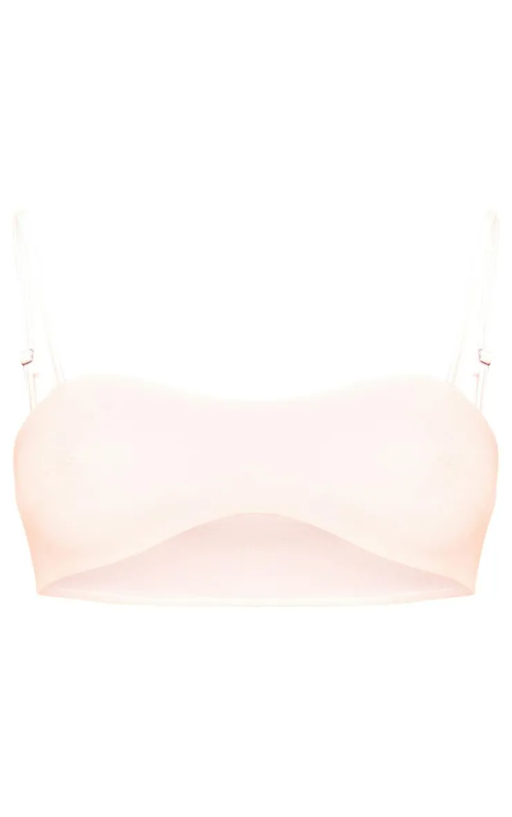 Hot PrettyLittleThing Tall Woven Bralette White