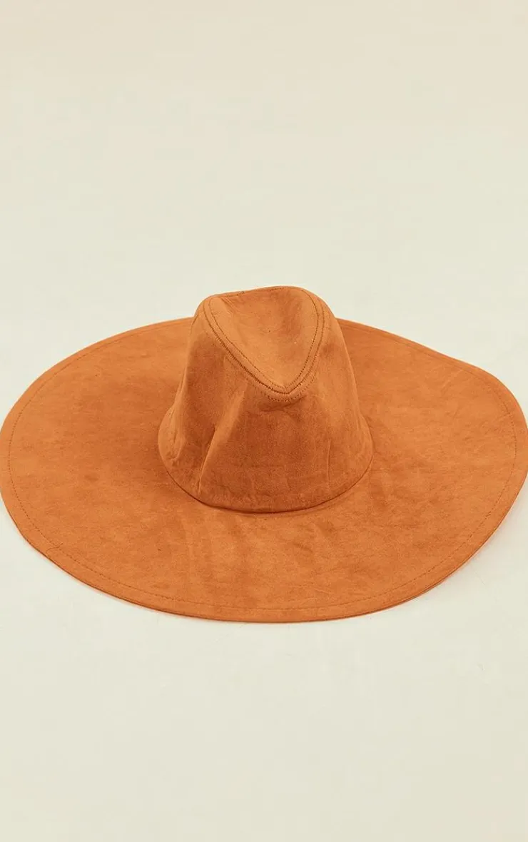 PrettyLittleThing Hats*Faux Suede Extra Wide Brim Fedora