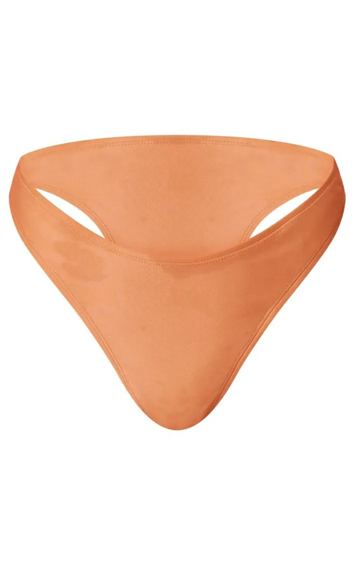 Tan High Leg Bikini Bottoms