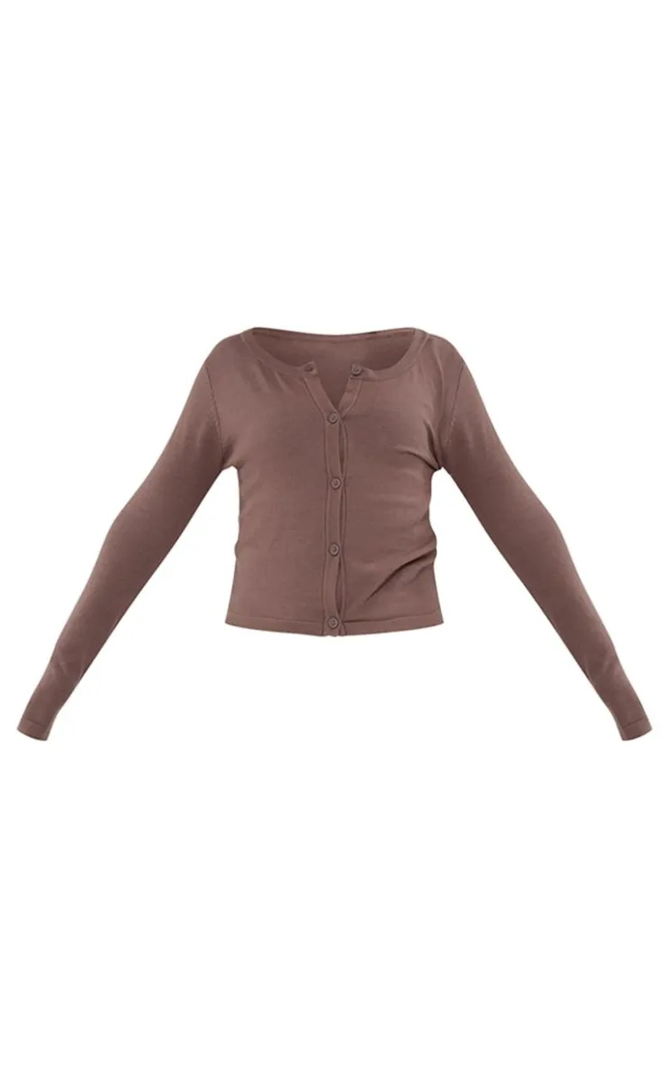 PrettyLittleThing Cardigans*Basic Fine Knit Button Up Cardigan