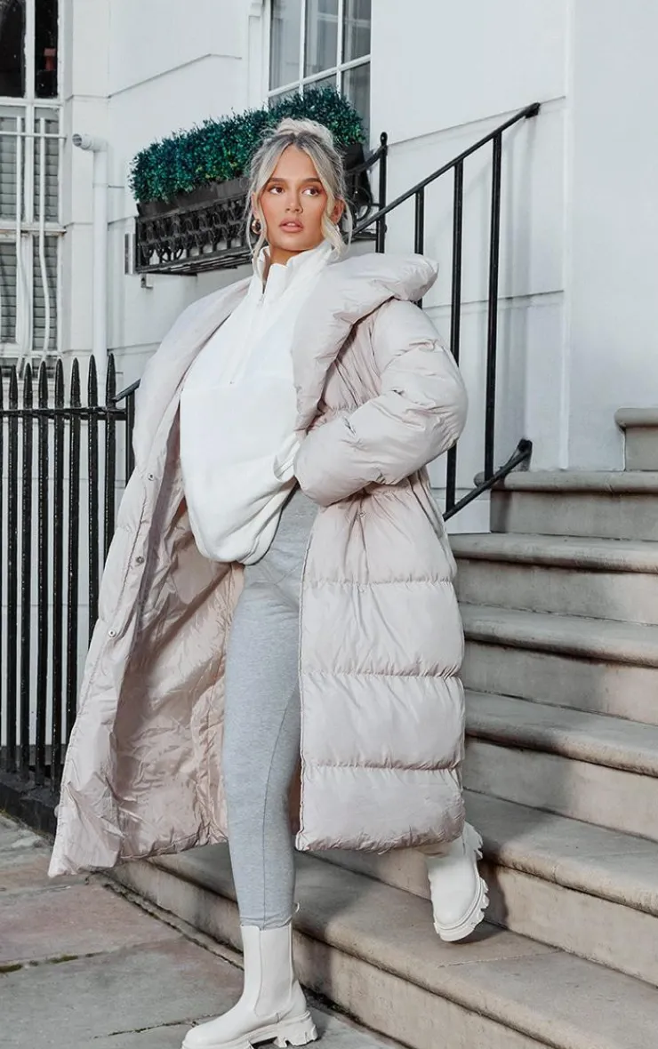 PrettyLittleThing Puffer Jackets*Chevron Quilted Maxi Puffer Coat
