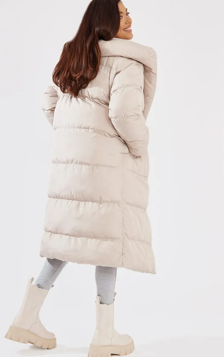 PrettyLittleThing Puffer Jackets*Chevron Quilted Maxi Puffer Coat