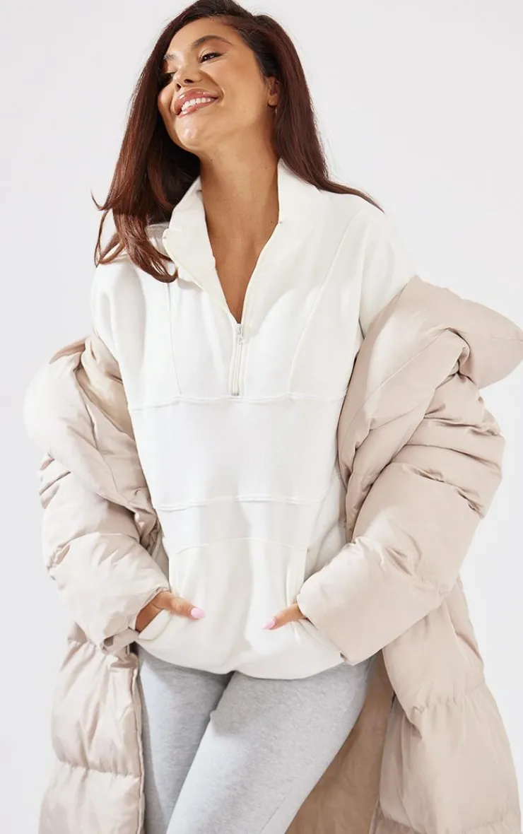 PrettyLittleThing Puffer Jackets*Chevron Quilted Maxi Puffer Coat