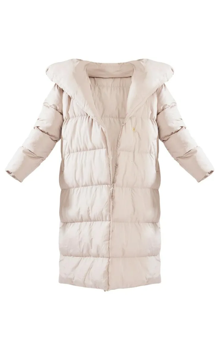 PrettyLittleThing Puffer Jackets*Chevron Quilted Maxi Puffer Coat