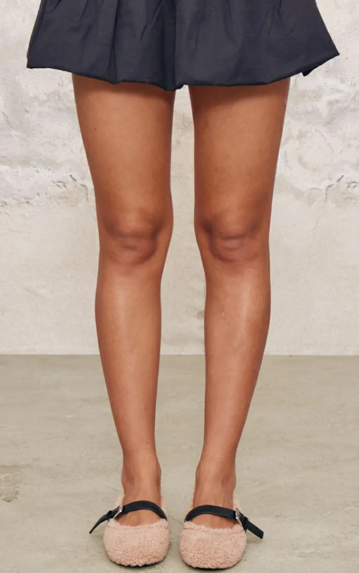 PrettyLittleThing Ballet Flats*Teddy Borg Round Toe Buckle Strap Flat Ballet Pumps