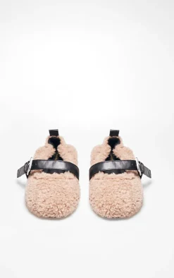 PrettyLittleThing Ballet Flats*Teddy Borg Round Toe Buckle Strap Flat Ballet Pumps