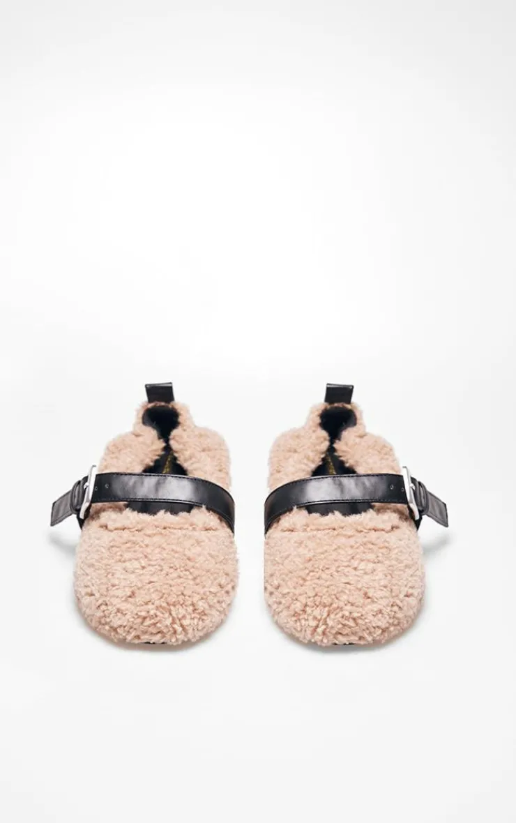 PrettyLittleThing Ballet Flats*Teddy Borg Round Toe Buckle Strap Flat Ballet Pumps