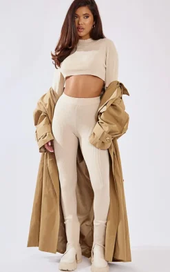 PrettyLittleThing Trench Coats*Warm Hooded Oversized Woven Trench Coat
