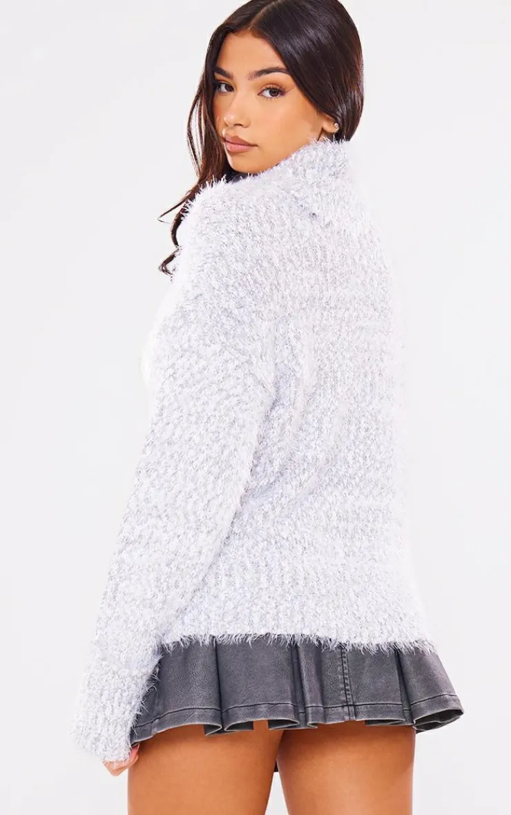 PrettyLittleThing Sweaters*Fluffy Roll Neck Knit Sweater