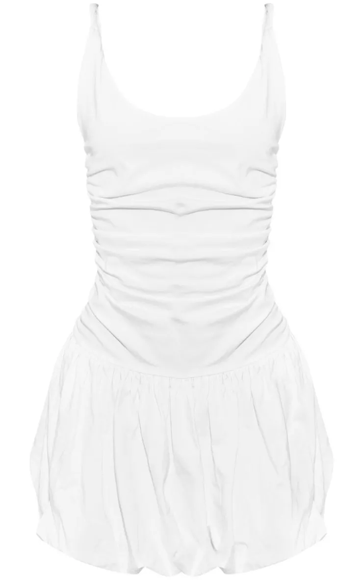 Jersey Twist Strap Puff Ball Dress-PrettyLittleThing Clearance
