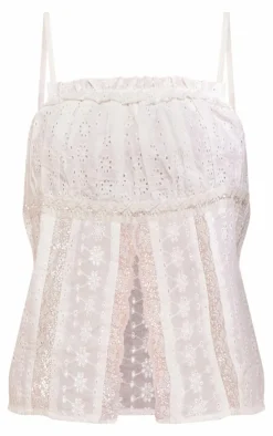 PrettyLittleThing Camisole*Lace Insert Split Front Cami Top