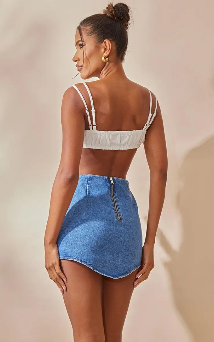 PrettyLittleThing Bralets*Linen Feel Double Strap Bralet