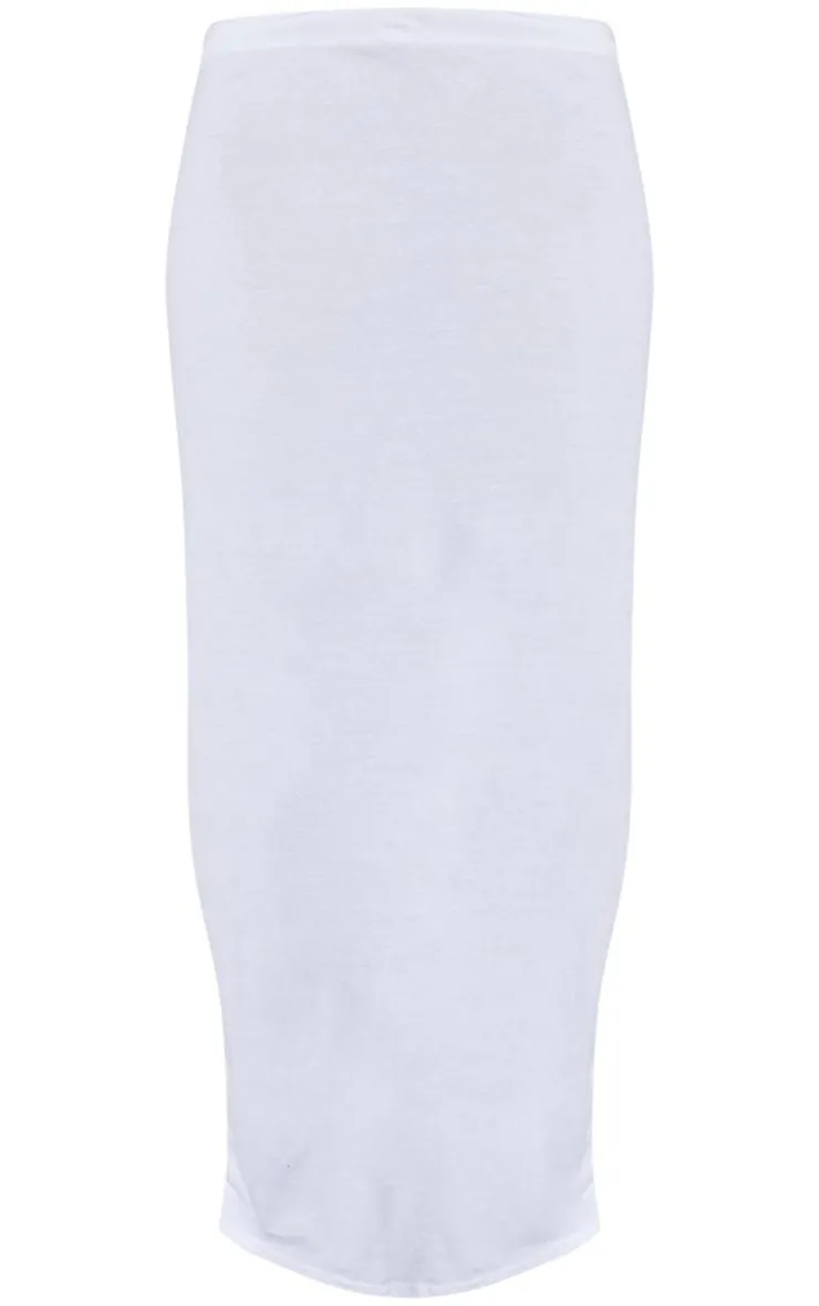 Clearance PrettyLittleThing Low Rise Maxi Skirt White
