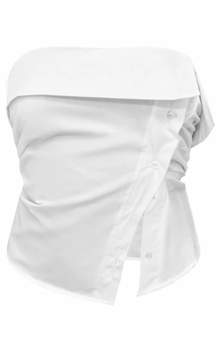 PrettyLittleThing Shirts*Off The Shoulder Asymmetric Shirt