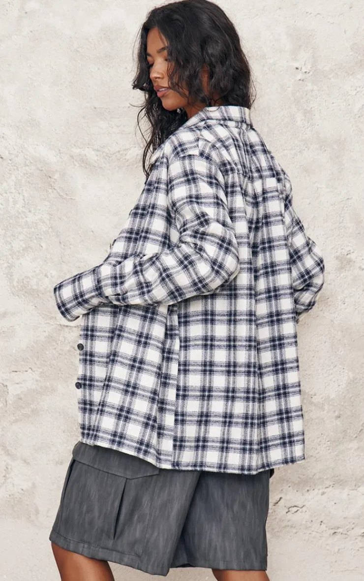 PrettyLittleThing Shirts*Oversized Flannel Shirt