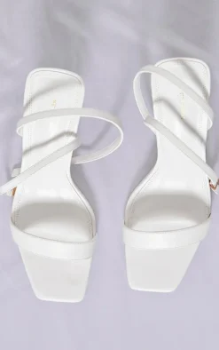 PrettyLittleThing High Heels*PU Square Toe Barley There Heeled Sandals