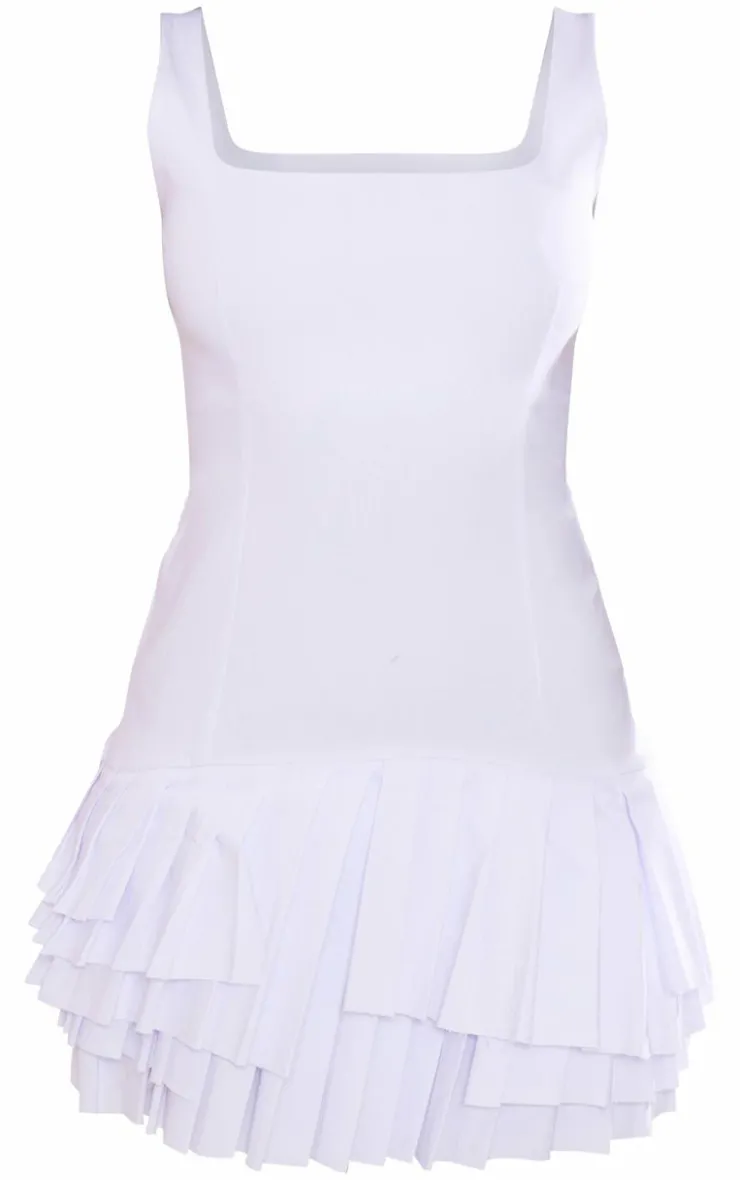 Stretch Woven Extreme Pleated Shift Dress-PrettyLittleThing Outlet
