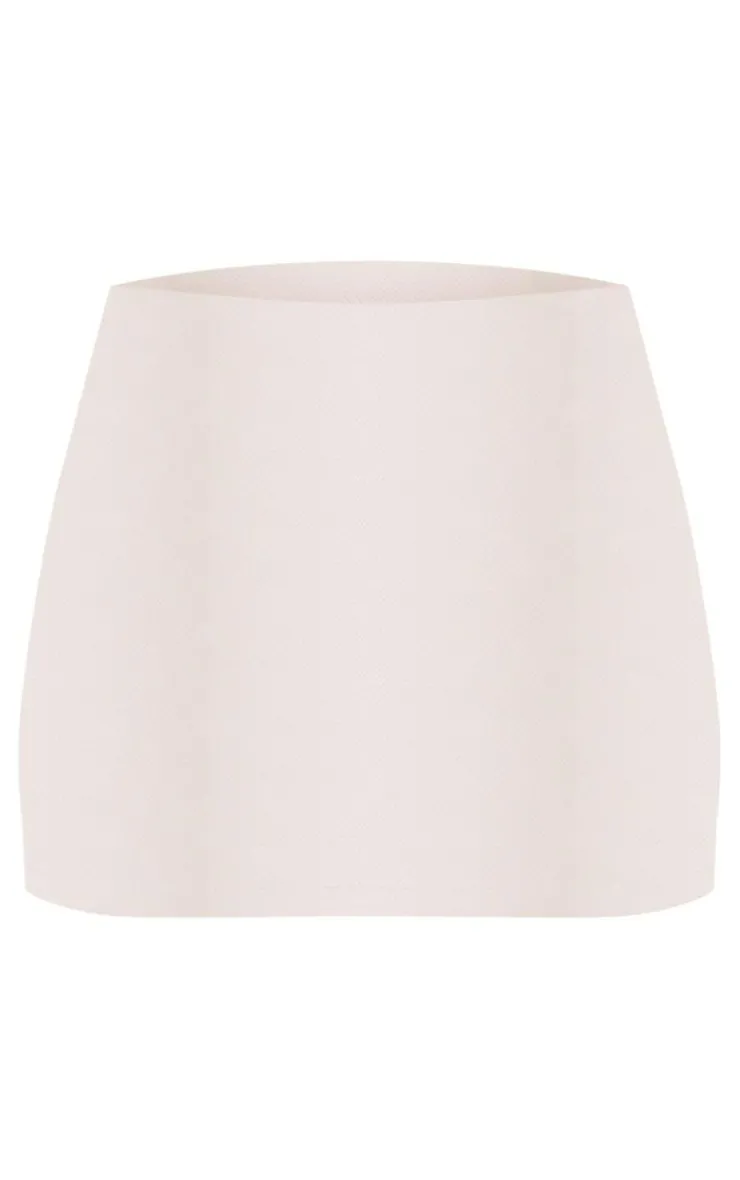 Online PrettyLittleThing Tailored Mini Skirt White